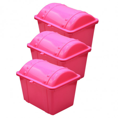 Romanoff Jr. Treasure Chest, Hot Pink, Pack of 3