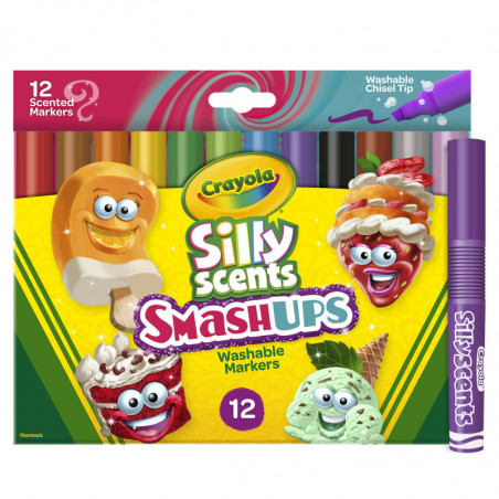 Crayola® Wedge Tip Silly Scents™ Smash Ups, 12 Count BIN588279