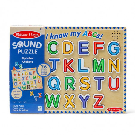 abcページ Melissa & Doug Alphabet Sound Puzzle - 26 Pieces