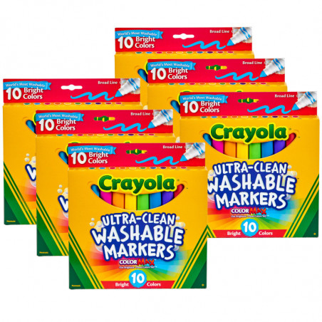 Crayola® Ultra-Clean Washable Bright, Broad Line, Color Max Markers