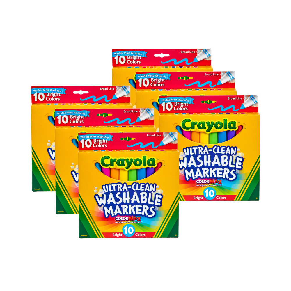 Crayola® Ultra-Clean Washable Bright, Broad Line, Color Max Markers